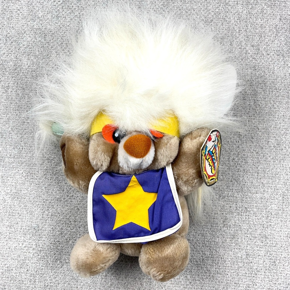 Vintage Applause Paw Paws Gand Dark Paw Plush Stuffed Animal 19985 80s With Tag